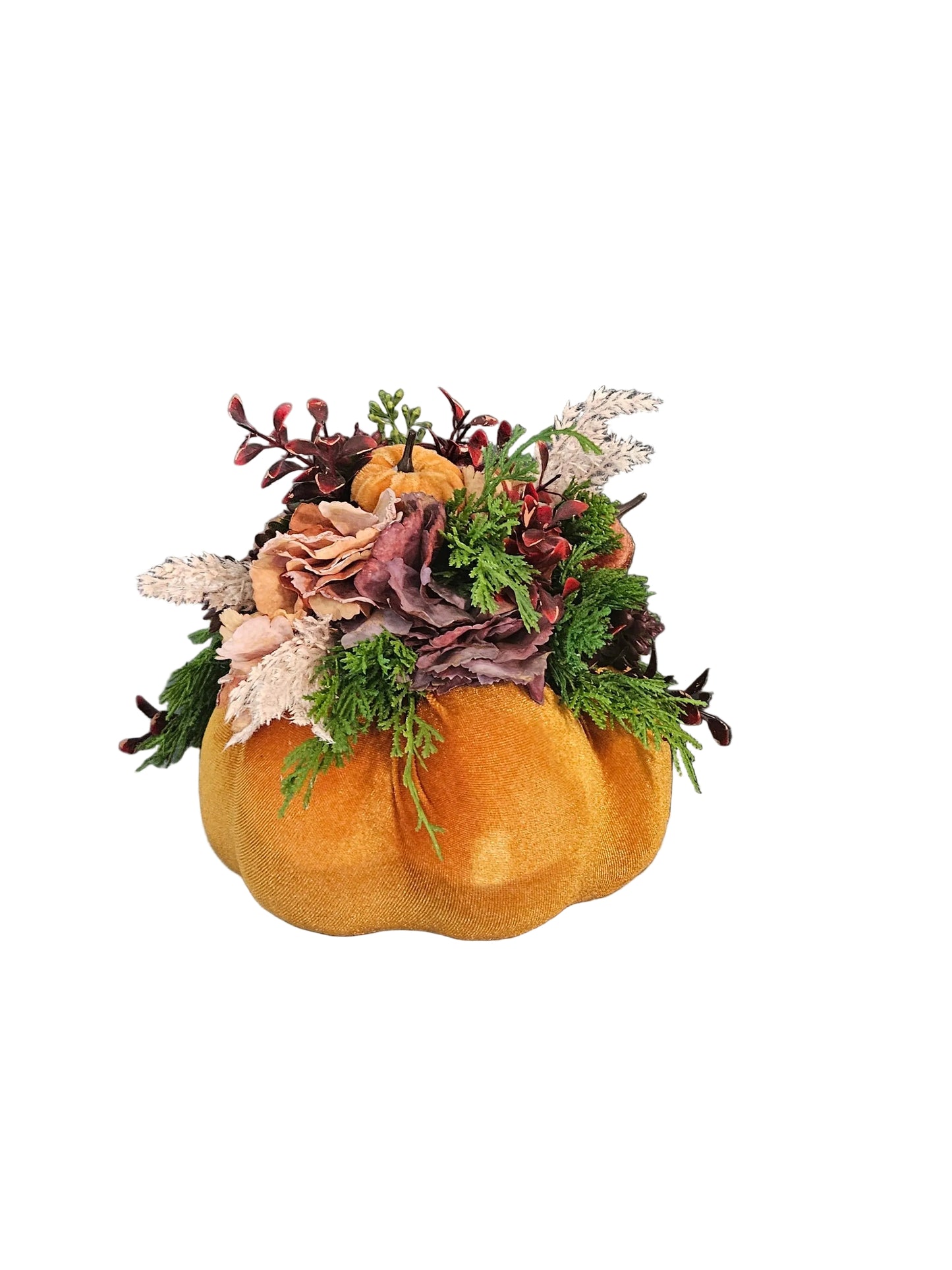Velvet Pumpkin Arrangement
