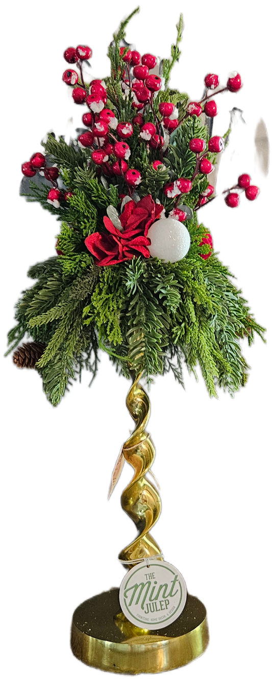 Snowy Berry Candle Topper