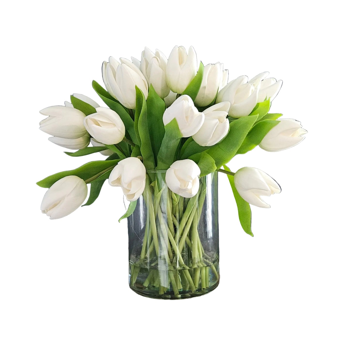 Tulips in Clear Vessel