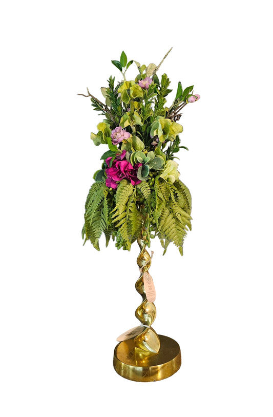 Violet and Green Candle Topper