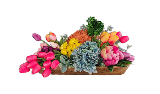 Tulip and Carrot Centerpiece