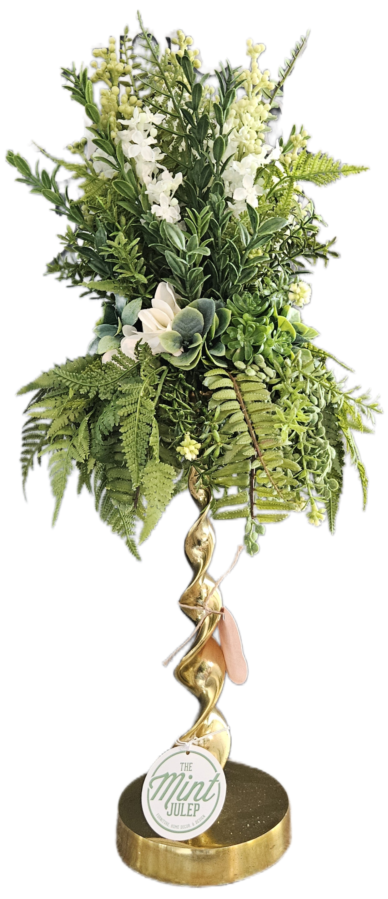 Lilac Candle Topper with Fern