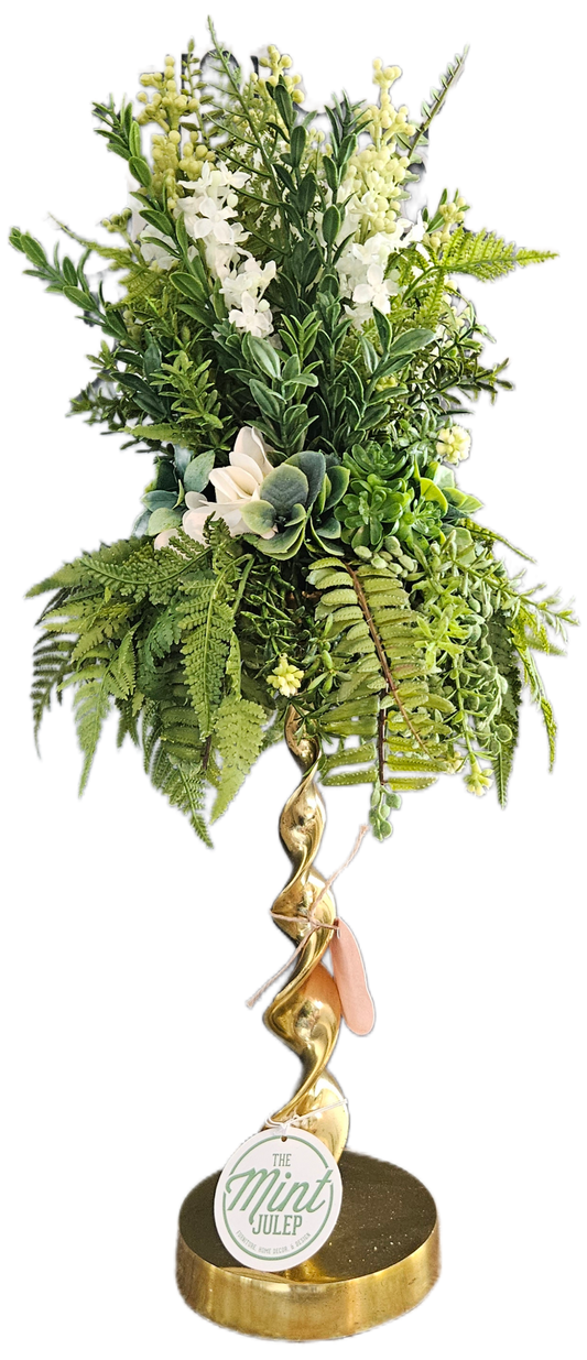 Lilac Candle Topper with Fern