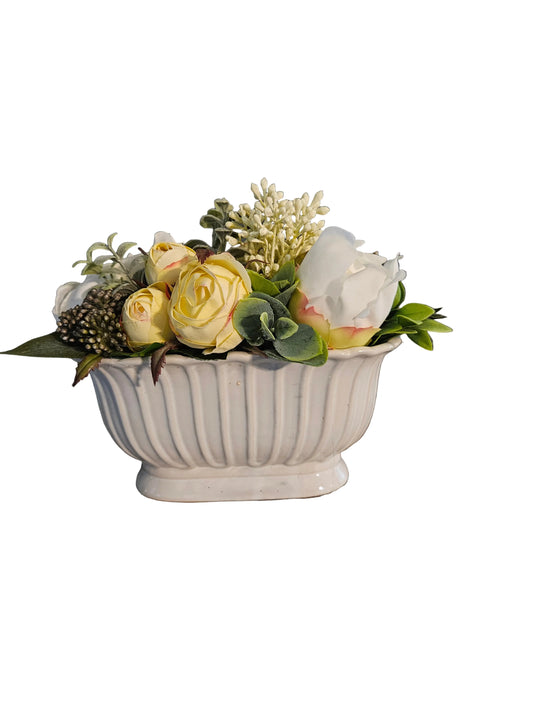 Oblong Pale Yellow Arrangement
