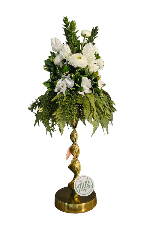 Ranunculus and Hops Candle Topper