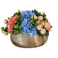 Colorful Centerpiece In Gold Metal Bowl