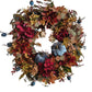Fall Wreath With Blue Pumpkins