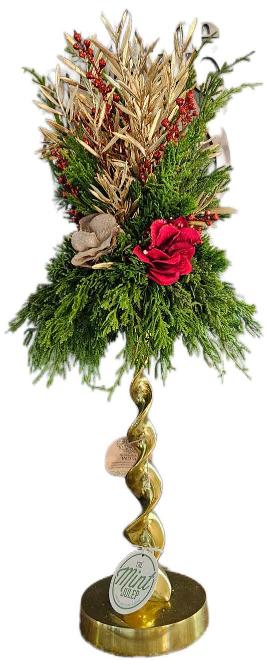 Red & Gold Candle Topper