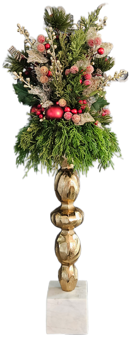 Frosty Berry Candle Topper