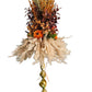 Fall Candle Topper With Preserved Wheat