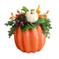 7" tall Orange Pumpkin Arrangement