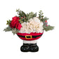 Real Touch Centerpiece In Whimsical Santa Container