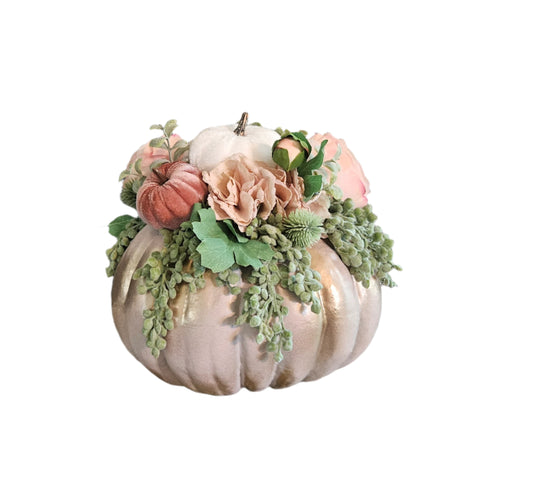 Blush Pumpkin Arrangement