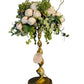 Low Candle Topper with Artificial Grapevine