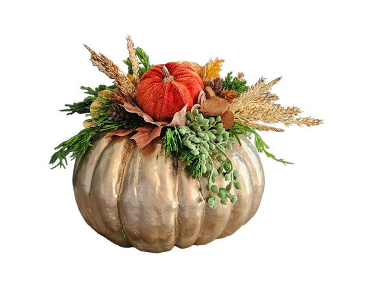 Gold Pumpkin Arrangement