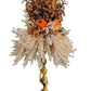 Fall Candle Topper With Faux Pampas Grass