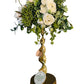 Low Candle Topper with Artificial Grapevine