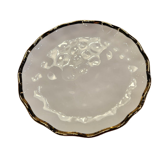 9" Scalloped Gold Trimmed Salad Plate