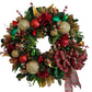 Traditional Christmas Wreath with Magnolia Leaves