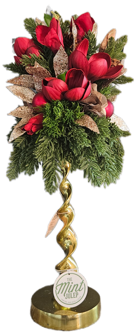 Red Magnolia Candle Topper