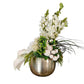 Asymmetrical Arrangement with Snapdragons and Calla Lilys