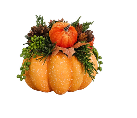 5" Orange Pumpkin Arrangement