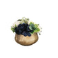 Sit Around With Navy Hydrangea and Cream Ranunculus
