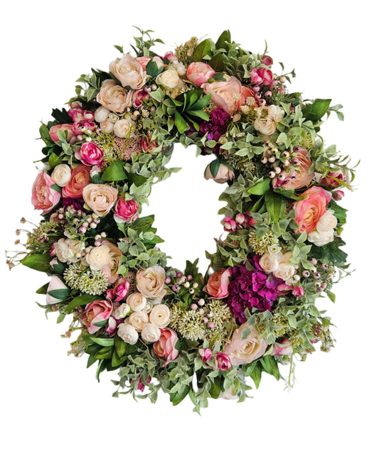 Fuschia & Pink Everyday Wreath