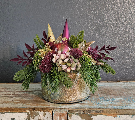 Purple & Gold Holiday Arrangement