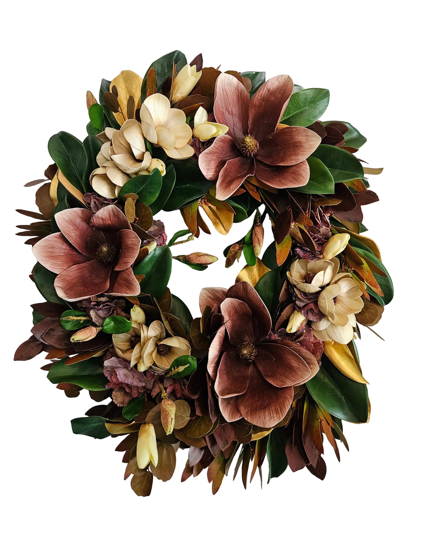 Magnolia Wreath With Gold