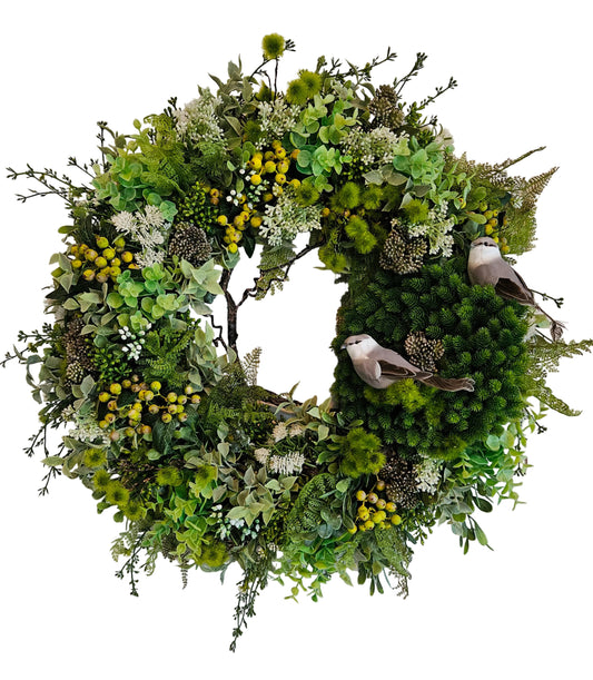 24" Everyday Wreath With Grassy Nest