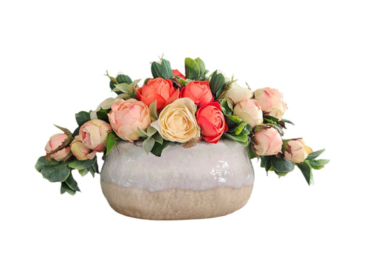 Orange &Peach Oblong Arrangement