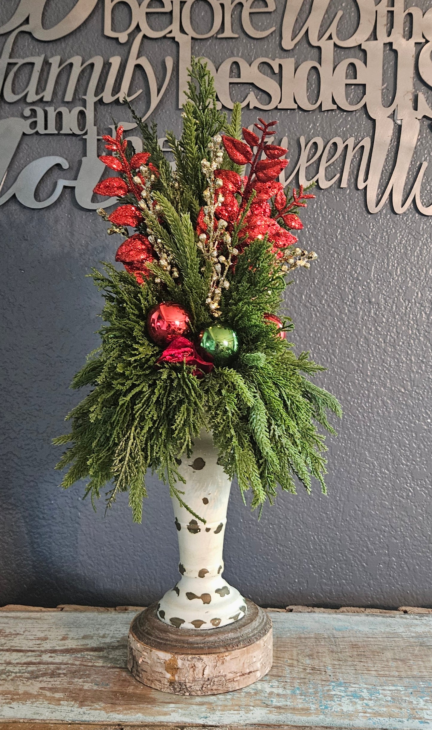 Red&Green Candle Topper