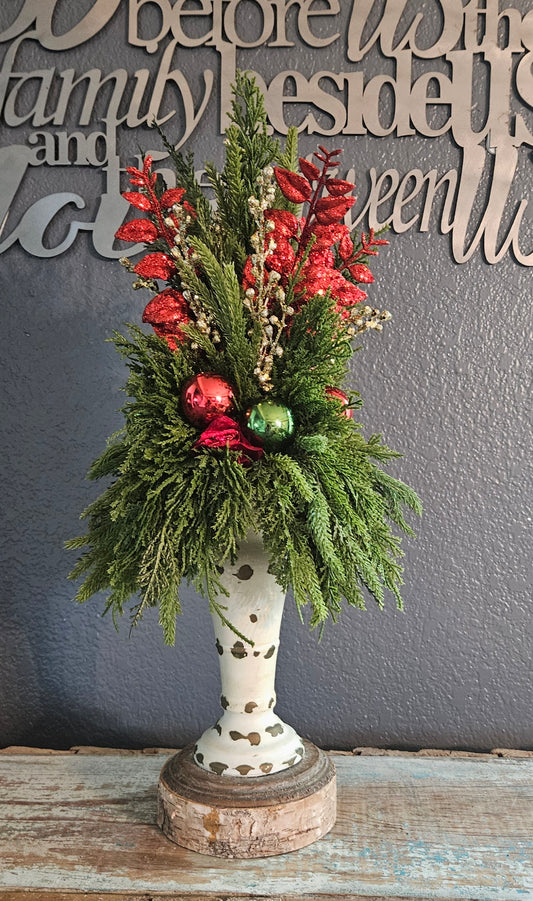 Red&Green Candle Topper