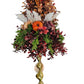 Fall Candle Topper With Wheat