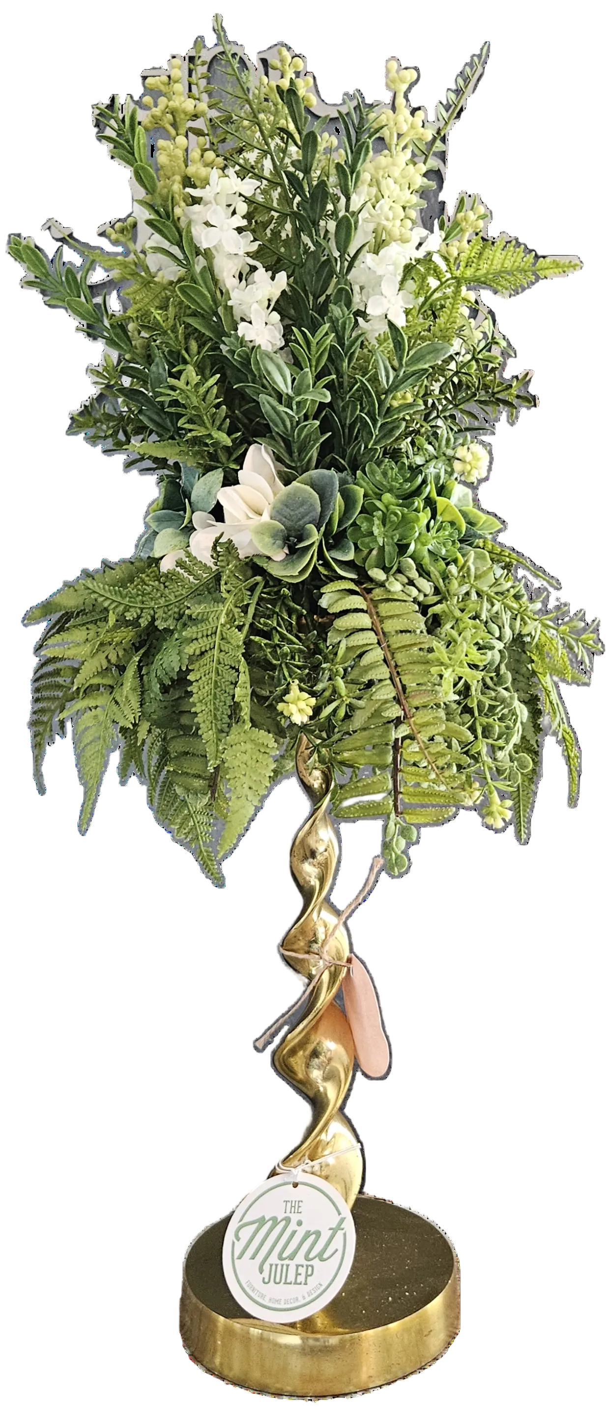 Lilac Candle Topper with Fern