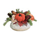 Round Fall Centerpiece with Knit Pumpkins