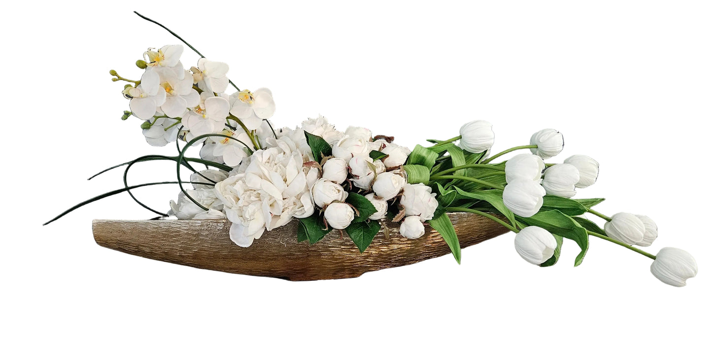 Sculptured Look Centerpiece with Real Touch Stems