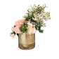 Asymmetrical Arrangement With Orchids and Hydrangeas
