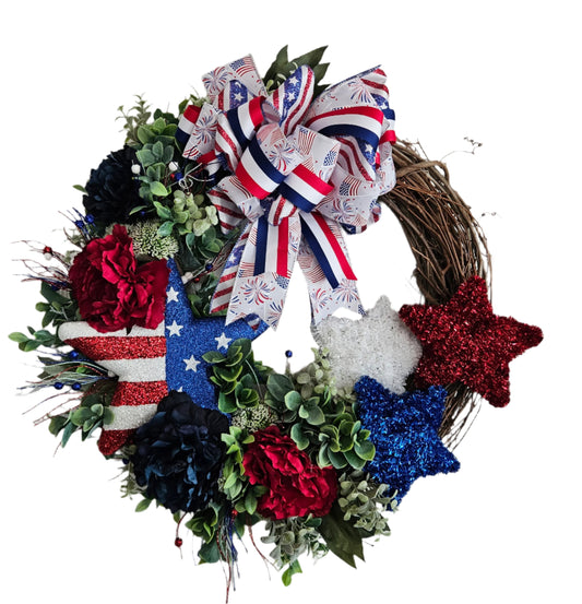 Patriotic Star Wreath