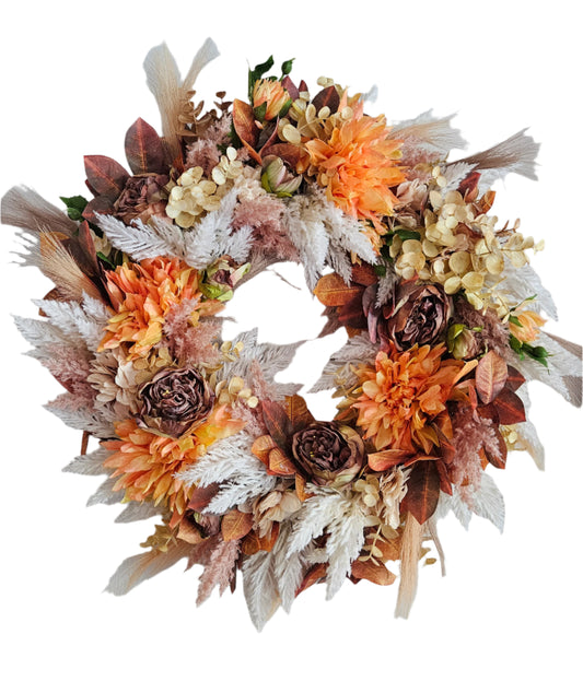 Fall Wreath with Pampas Grass