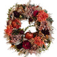 24" Fall Wreath with Incurved Chrysanthemums
