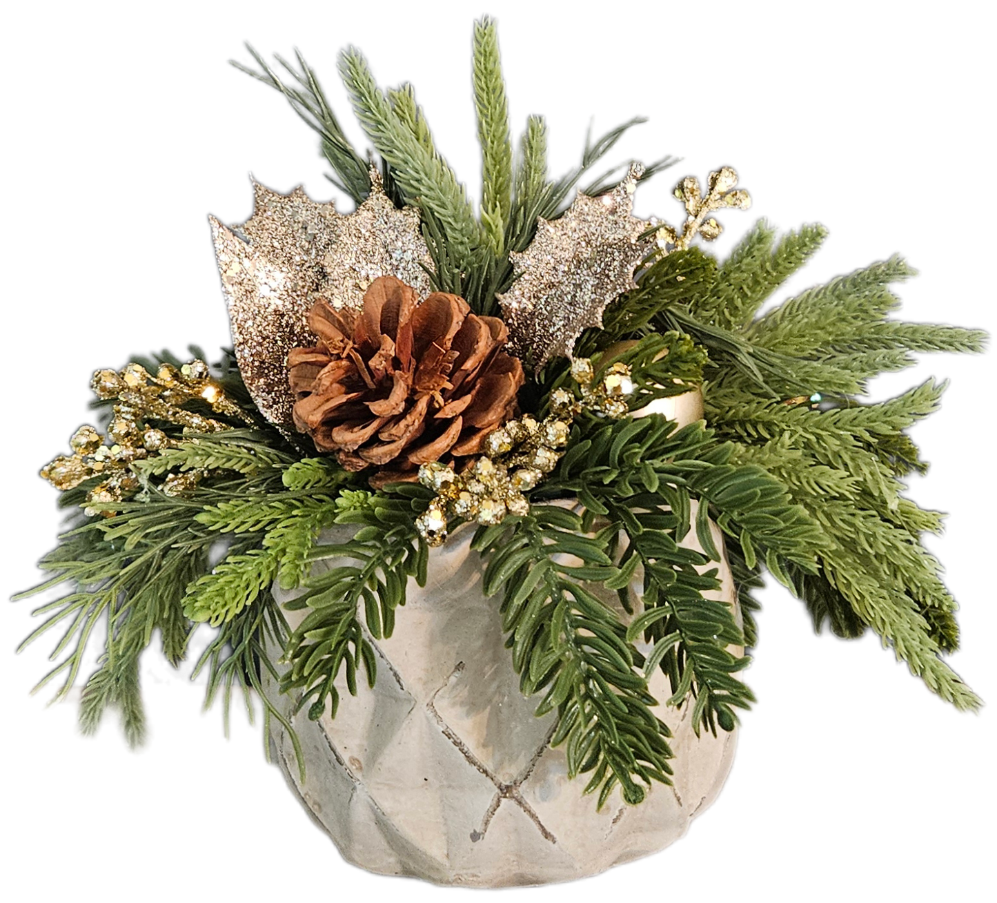 8" tall Winter Gold Sit Around