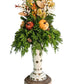 Fall Candle Topper with Cream Berries