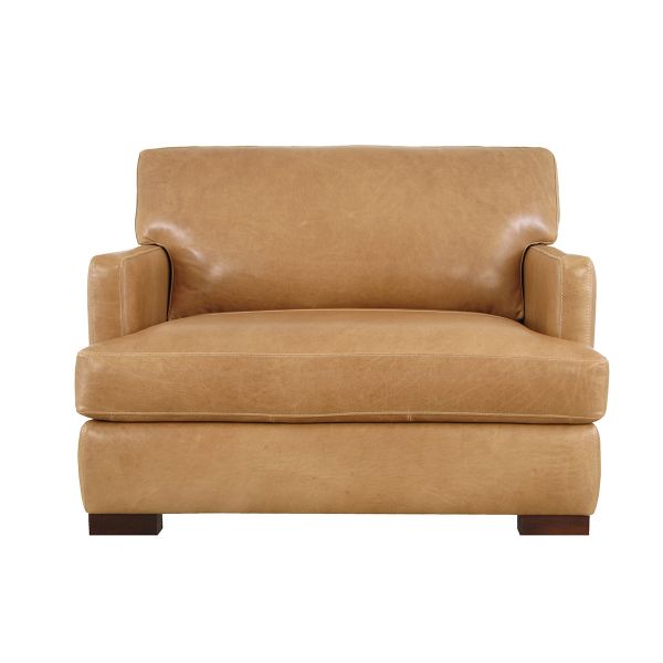 Luke Maxi Chair, Camel Italian Leather