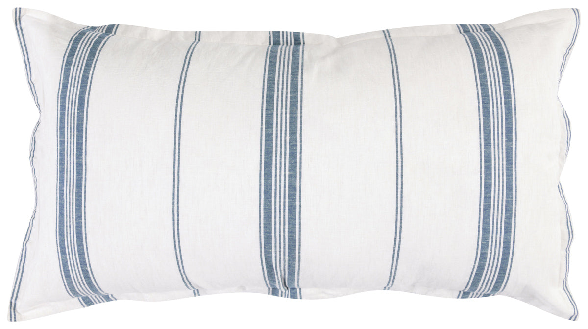 Jayson Linen Cashmere King Sham, Blue Stripe