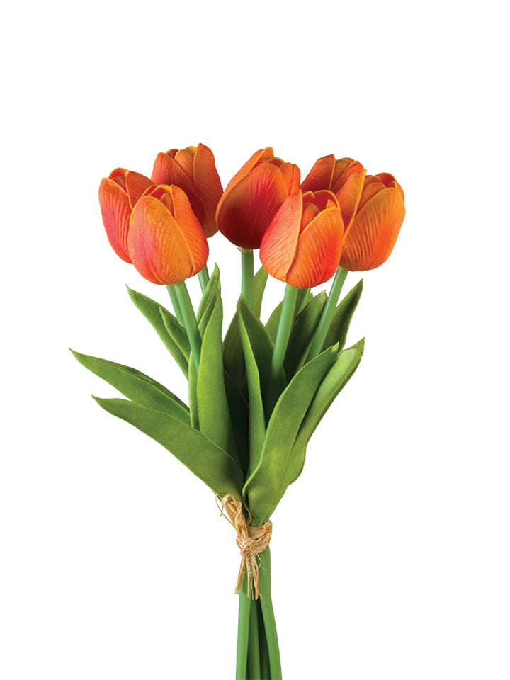 12" Real Touch Tulip Bunches (Various Colors)