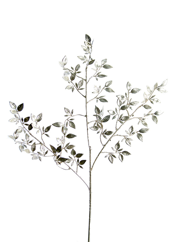 28" Glitter Leaf Spray (Various Colors)