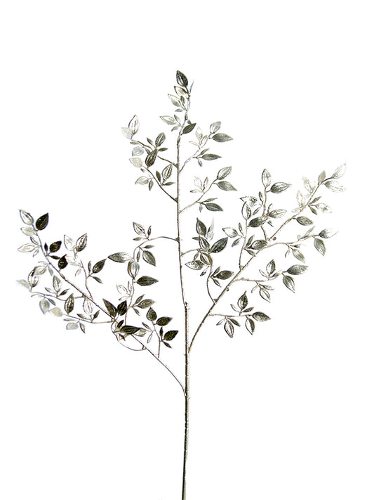 28" Glitter Leaf Spray (Various Colors)