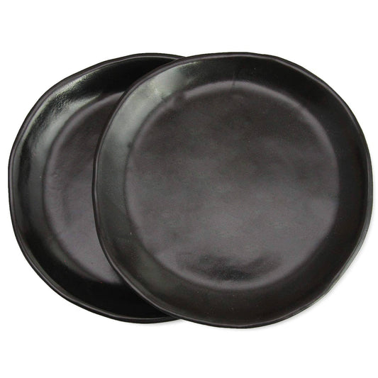 Stoneware Matte Black Salad Plate